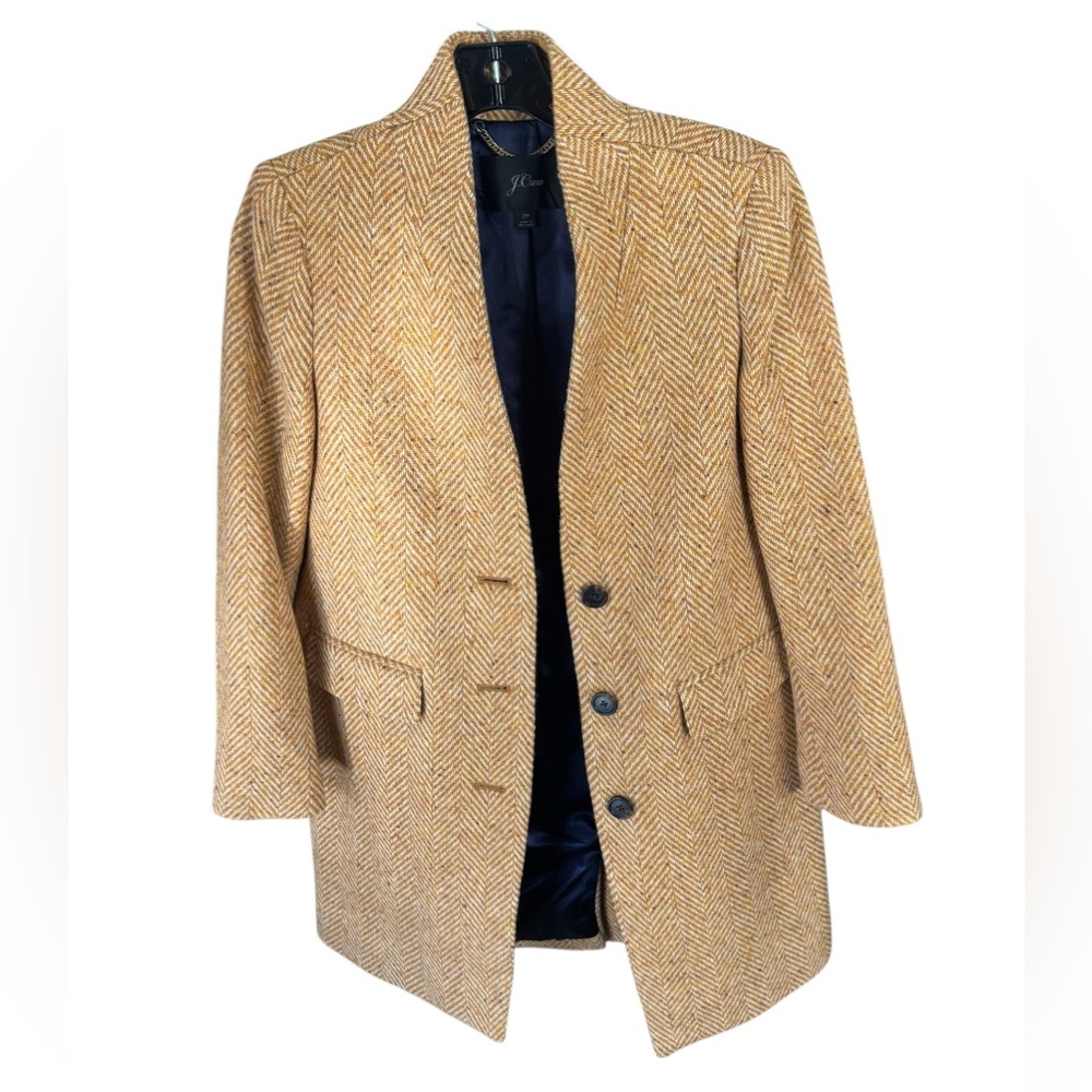 J. Crew Women’s Herringbone Tan Car Coat